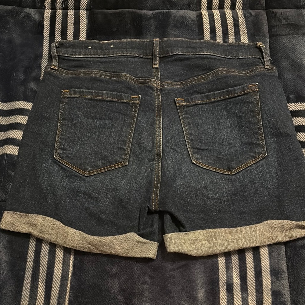 LOFT Dark Wash Denim Shorts - Picture 4 of 4